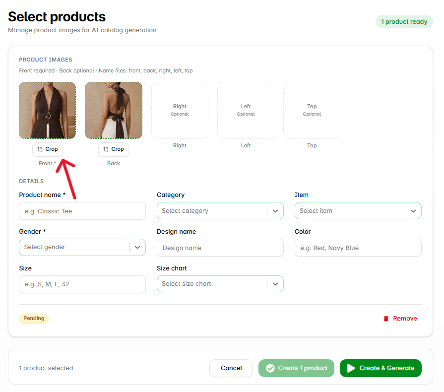 Step 1: Focus on the garment